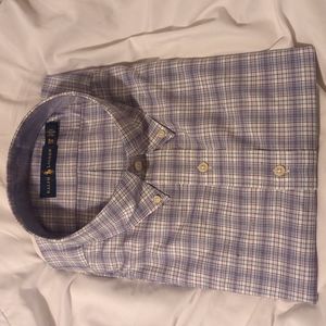 Ralph Lauren blue and pink plaid dress shirt, 2XB